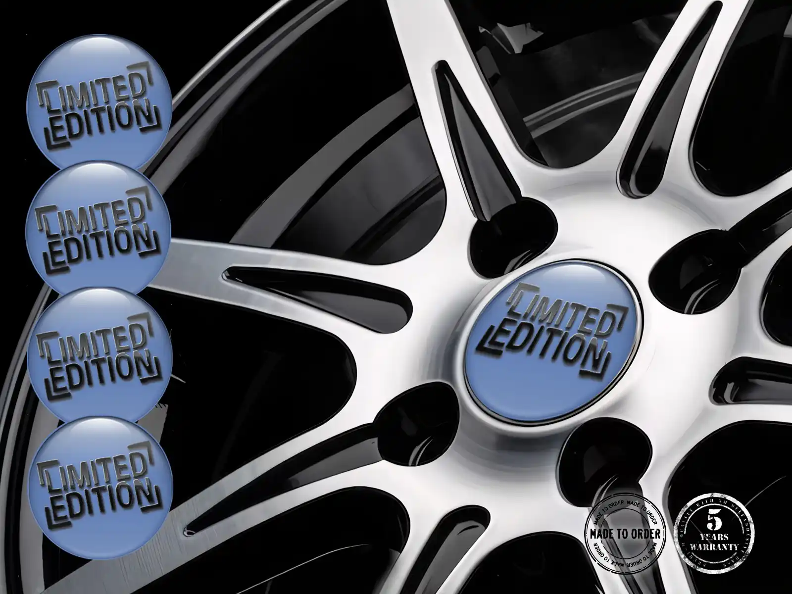 Autocollants silicone qualité premium dômes racing